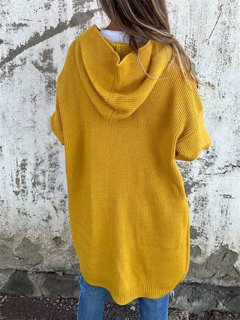 Women's Long Knit Button Cardigan - Women's Coat - Wild Eye Vision