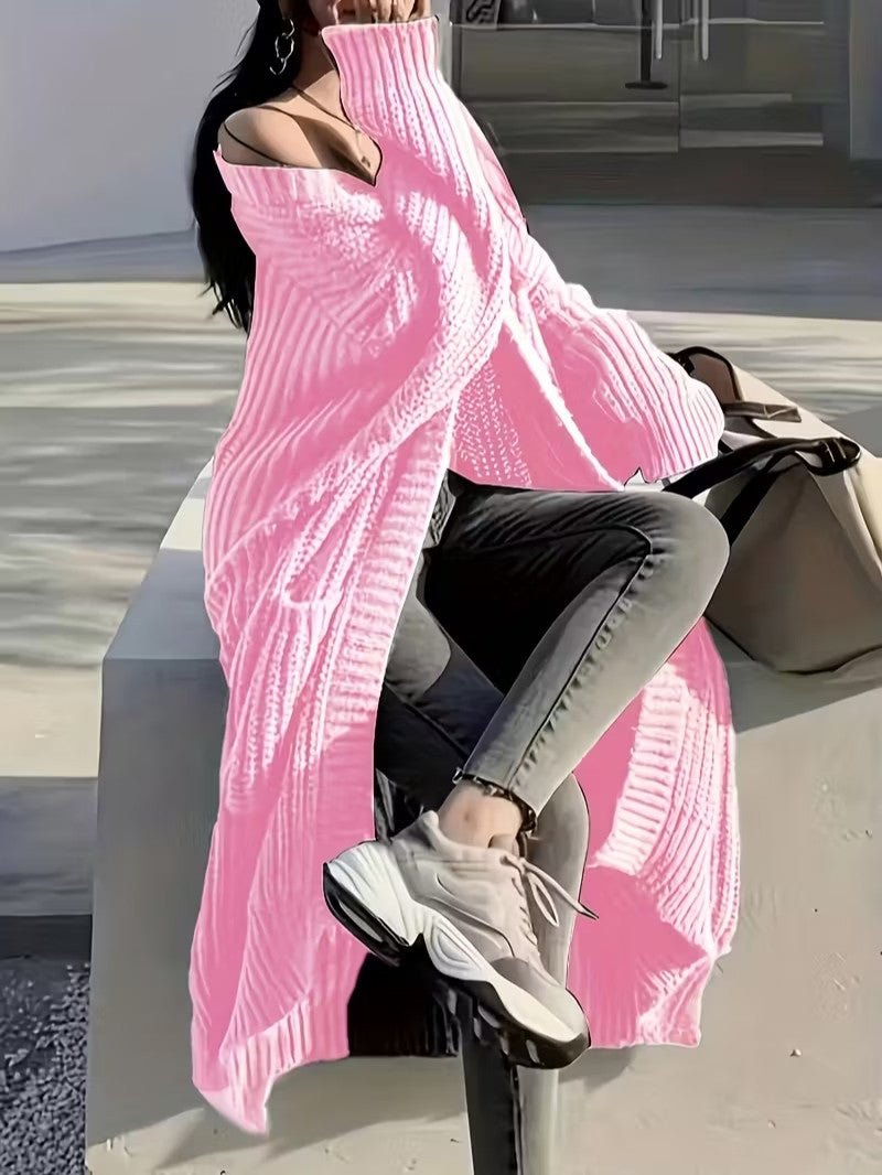 Women's Long Open Front Cardigan - Women Knit Cardigan - Wild Eye Vision