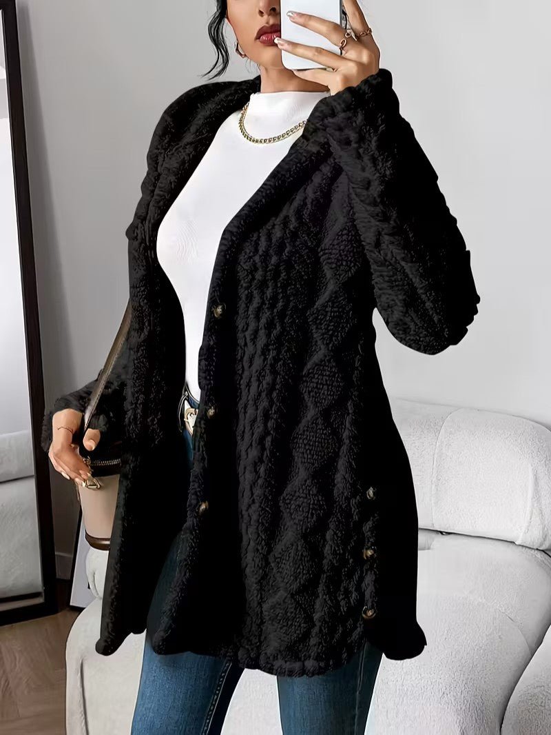 Women’s Longline Hooded Knit Cardigan - Women Cardigan - Wild Eye Vision