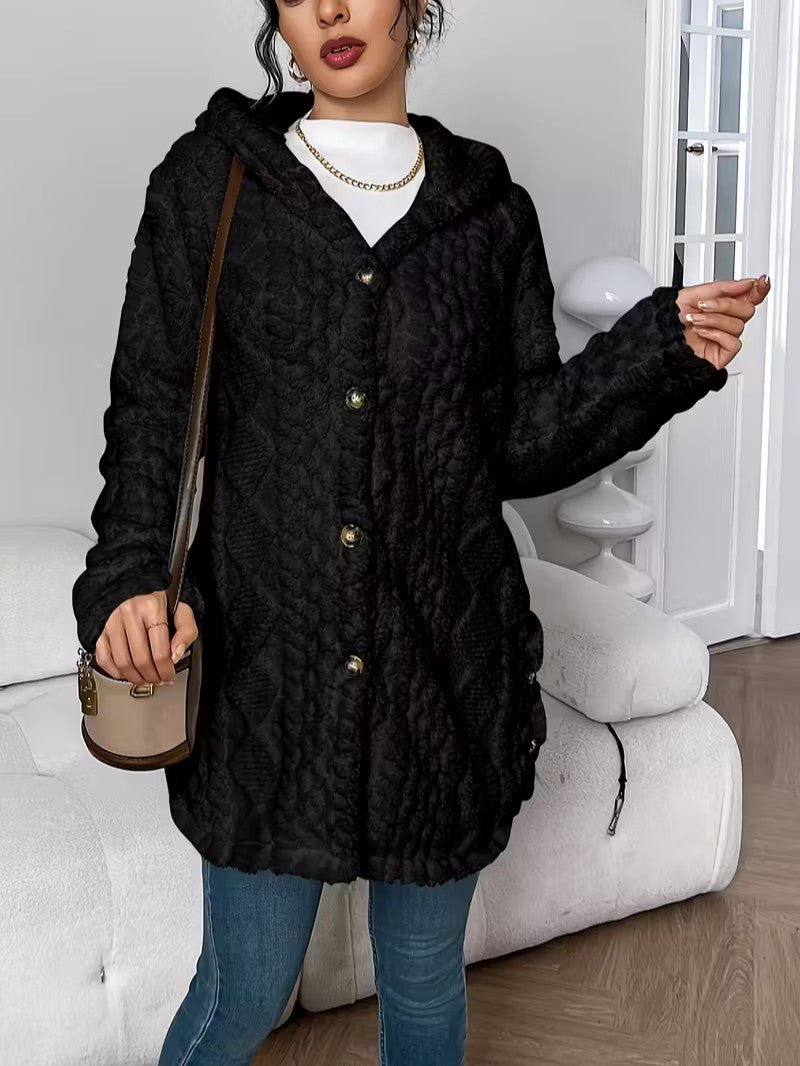 Women’s Longline Hooded Knit Cardigan - Women Cardigan - Wild Eye Vision