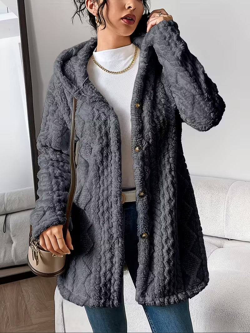 Women’s Longline Hooded Knit Cardigan - Women Cardigan - Wild Eye Vision