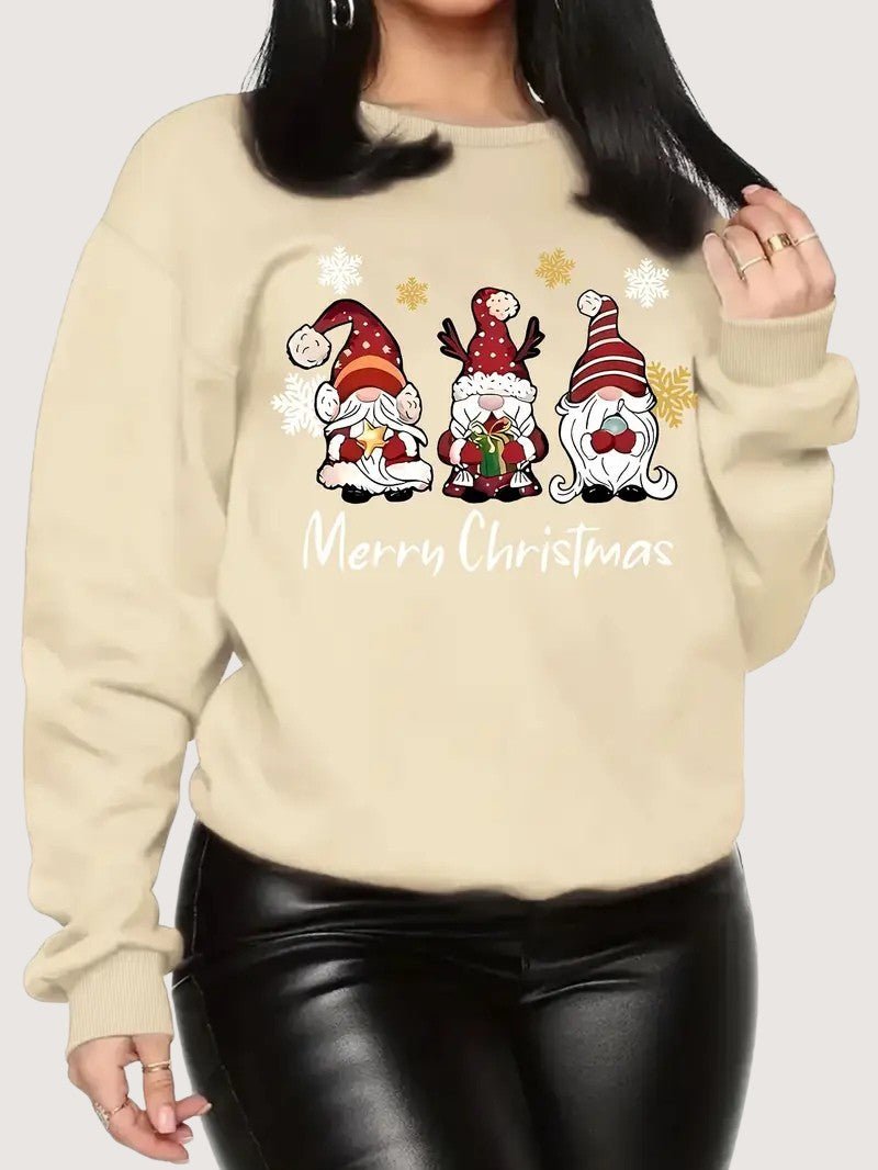 Women’s Merry Christmas Gnome Sweatshirt - Ladies Christmas Jumpers - Wild Eye Vision