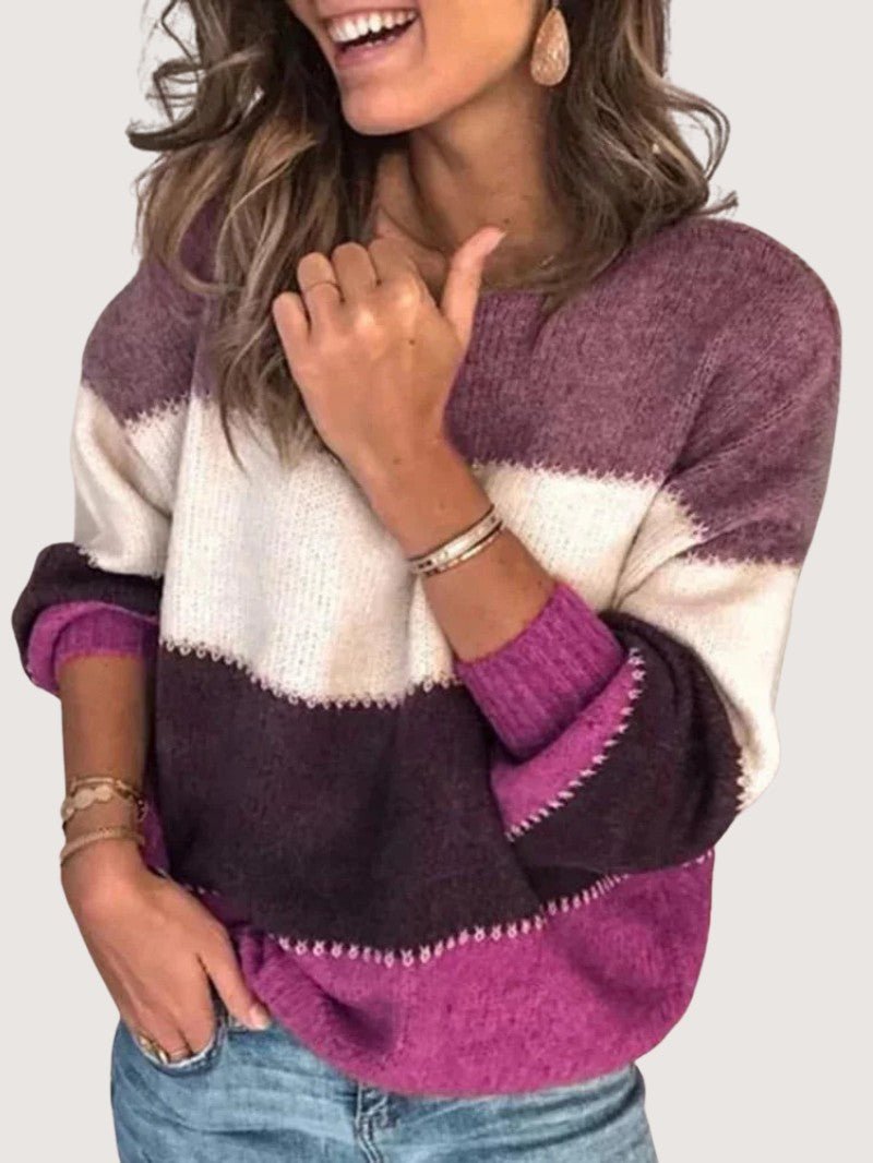 Women's Modern Color Block Jumper - Women Jumper - Wild Eye Vision