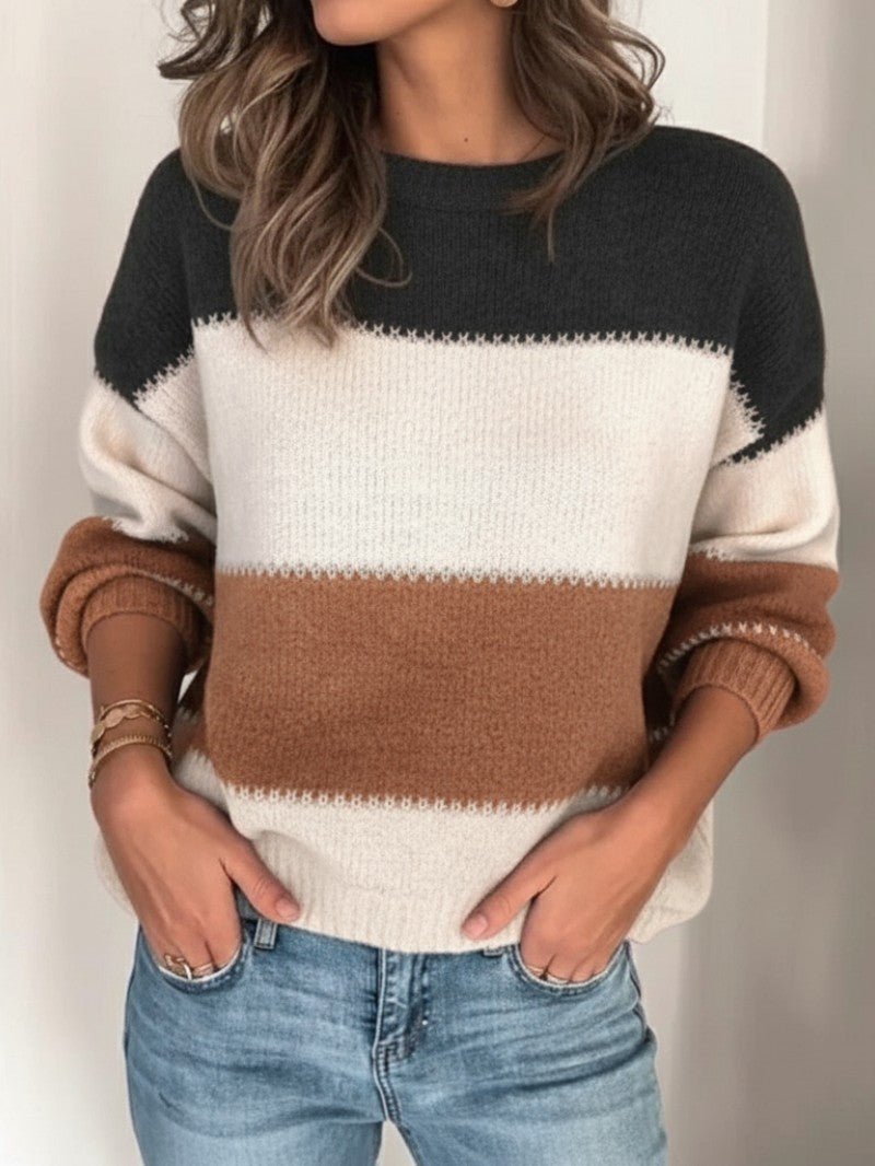 Women's Modern Color Block Jumper - Women Jumper - Wild Eye Vision