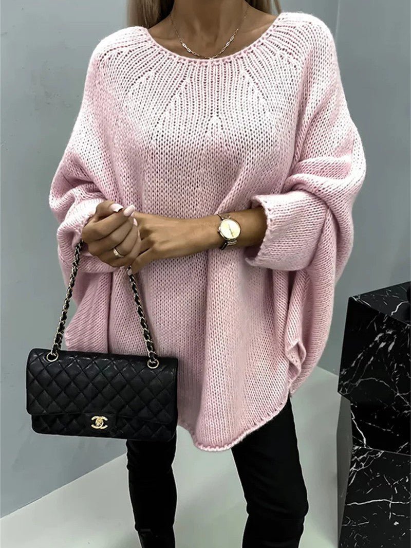 Women's Oversized Batwing Knit Jumper - Women Knitted Jumper - Wild Eye Vision