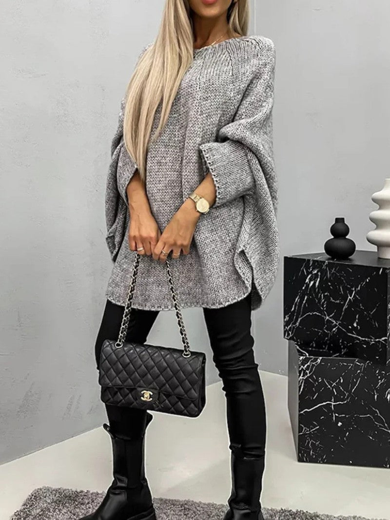 Women's Oversized Batwing Knit Jumper - Women Knitted Jumper - Wild Eye Vision