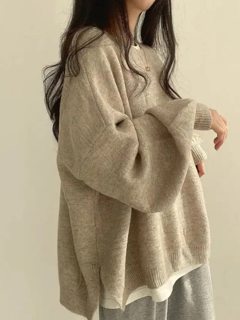 Women’s Oversized Lantern Sleeve Jumper - Women Jumper - Wild Eye Vision