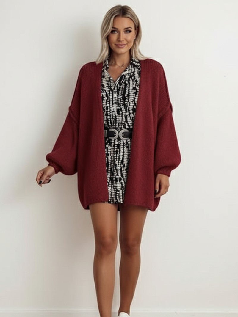 Women’s Oversized Open Knit Cardigan - Women Cardigan - Wild Eye Vision