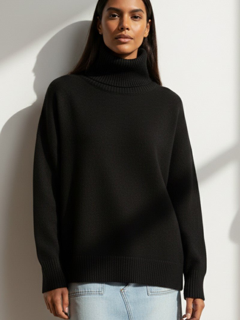 Women’s Oversized Turtleneck Jumper - Women Jumper - Wild Eye Vision