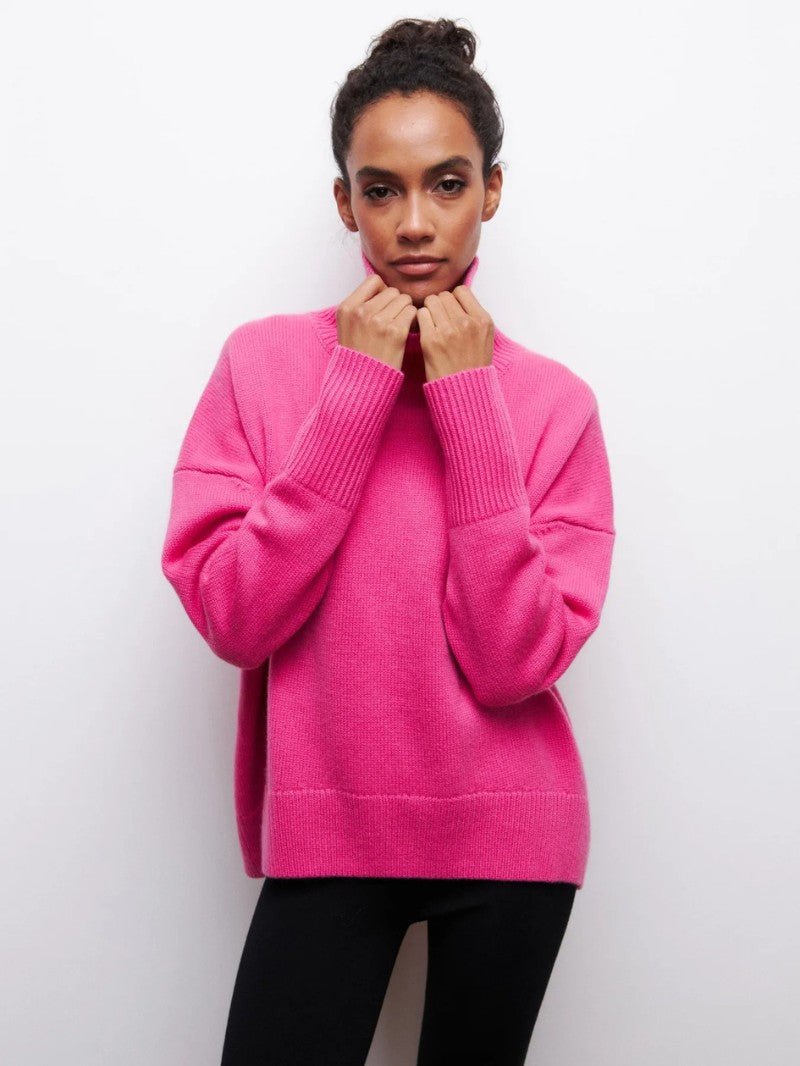 Women’s Oversized Turtleneck Jumper - Women Jumper - Wild Eye Vision