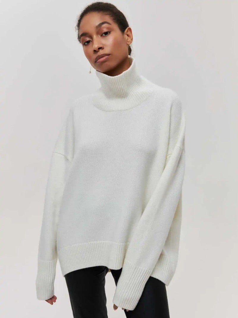 Women’s Oversized Turtleneck Jumper - Women Jumper - Wild Eye Vision