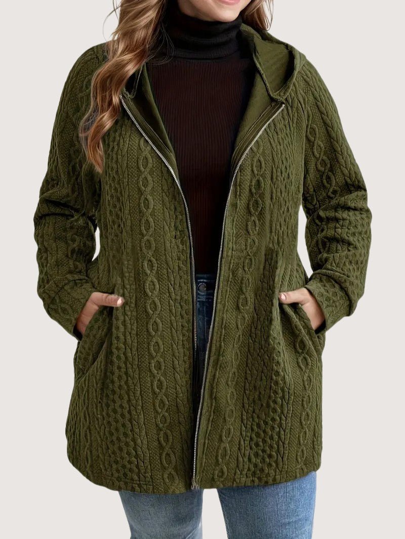 Women's Plus Size Casual Zip Coat - Women's Coat - Wild Eye Vision