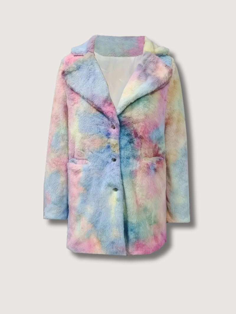 Women's Plush Button Winter Coat - Women's Coat - Wild Eye Vision