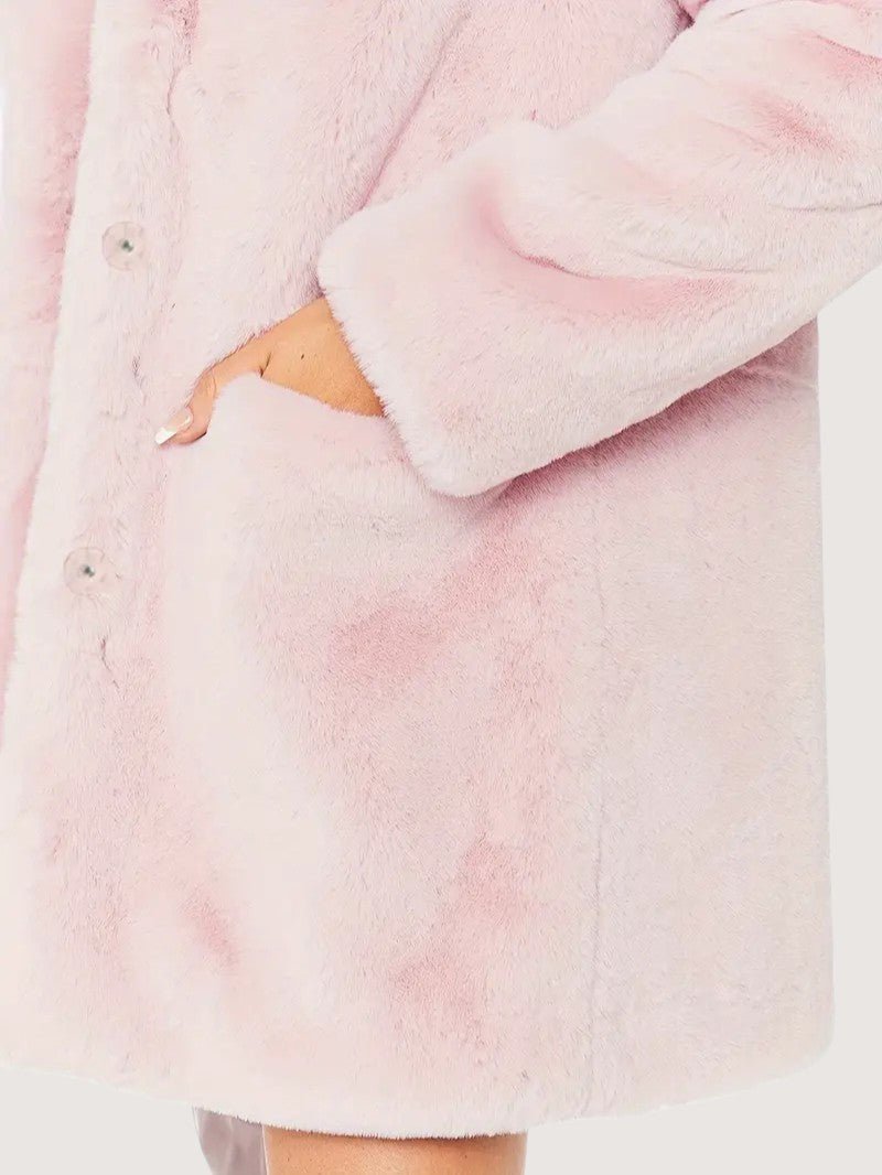 Women's Plush Button Winter Coat - Women's Coat - Wild Eye Vision