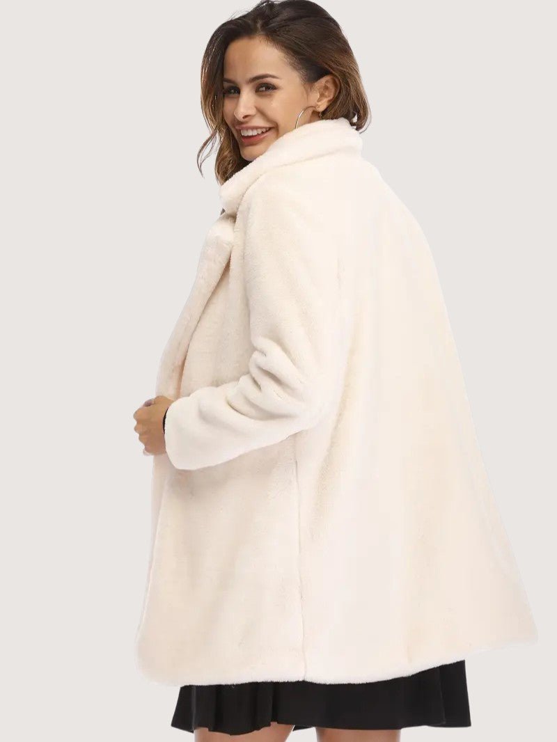 Women's Plush Button Winter Coat - Women's Coat - Wild Eye Vision