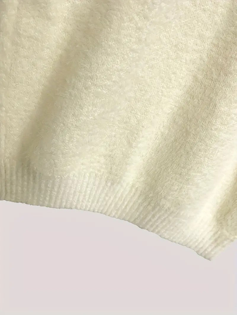 Women’s Reindeer Embroidered Half - Turtleneck Sweater - Ladies Christmas Jumpers - Wild Eye Vision