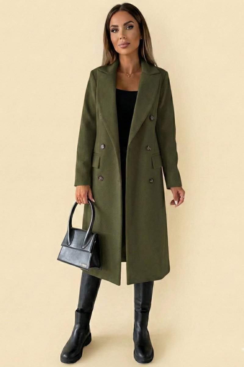 Women's Warm Wool Trench Coat - Trench Coat - Wild Eye Vision