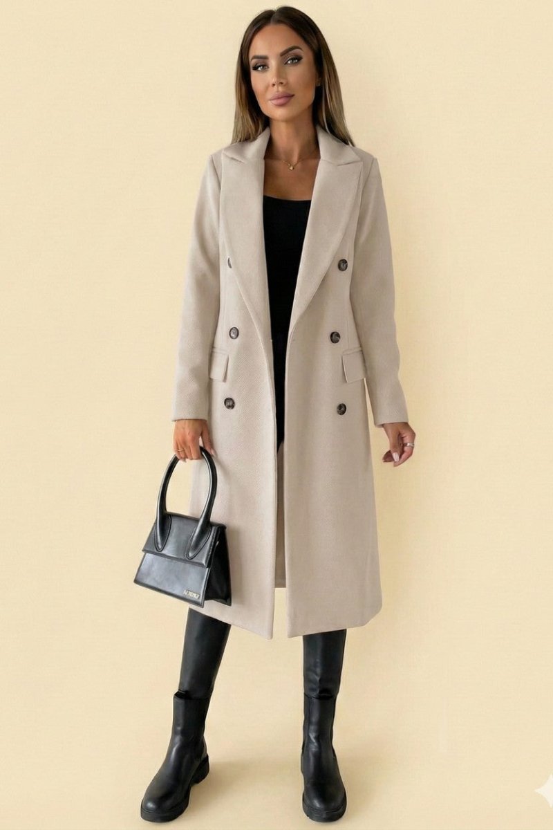 Women's Warm Wool Trench Coat - Trench Coat - Wild Eye Vision