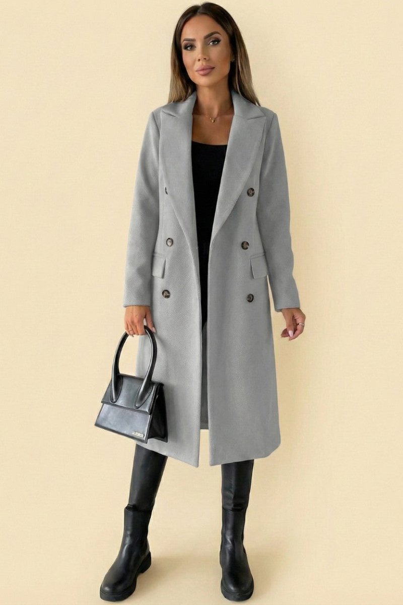 Women's Warm Wool Trench Coat - Trench Coat - Wild Eye Vision